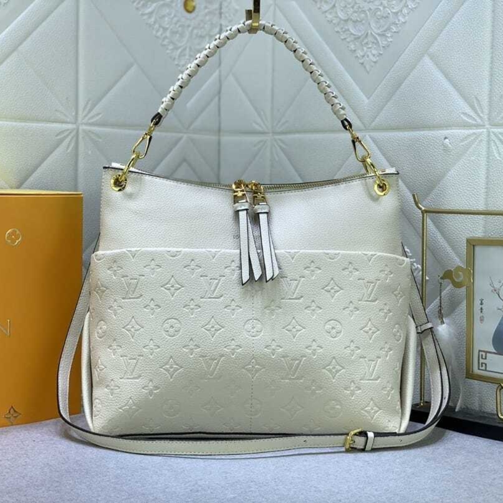 LOUIS VUITTON MAIDA HOBO HANDBAG WHITE 33CM - Image 2