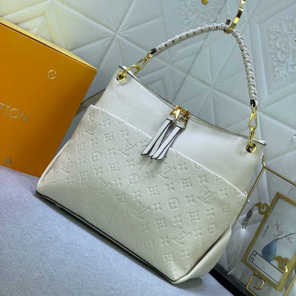 LOUIS VUITTON MAIDA HOBO HANDBAG WHITE 33CM - Image 3