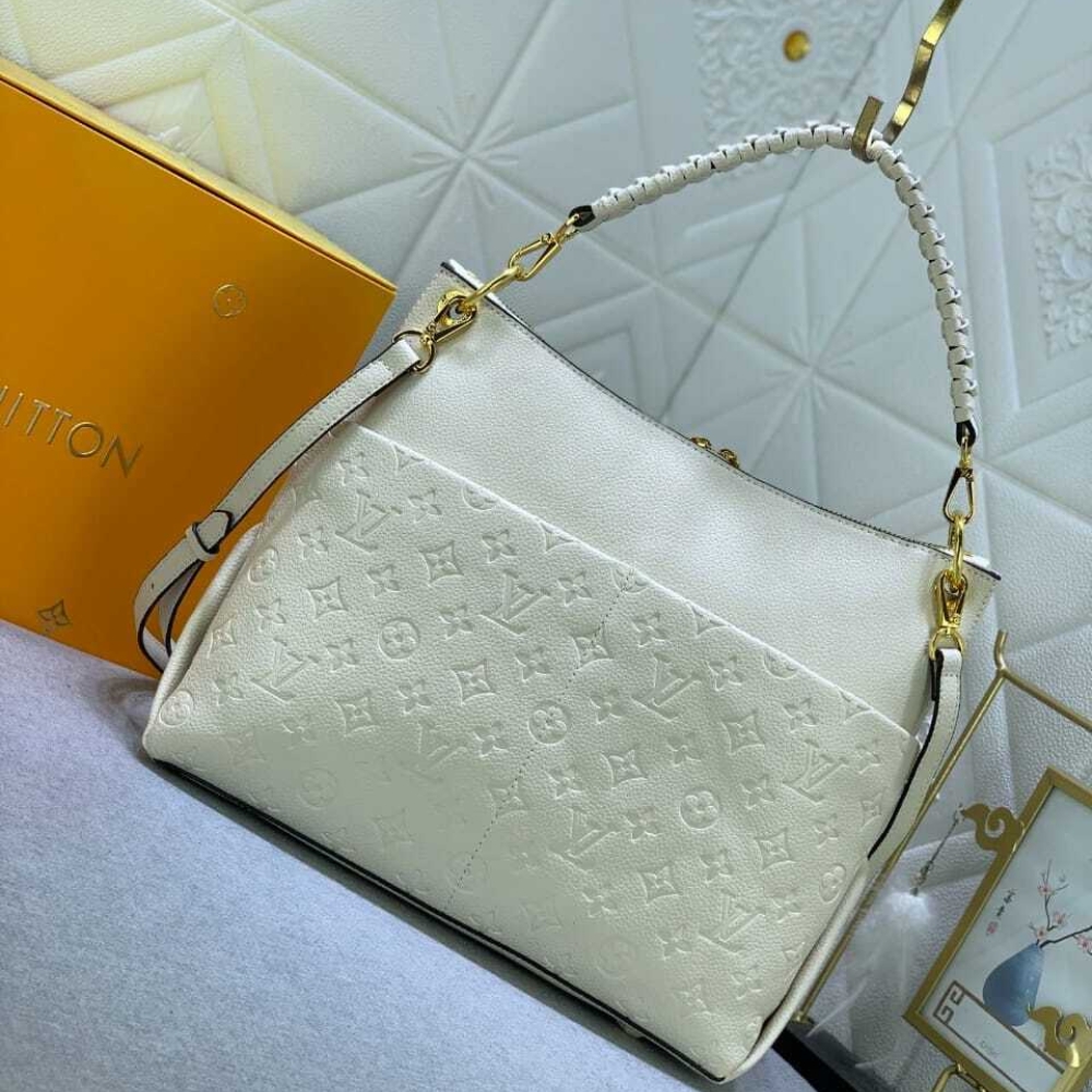LOUIS VUITTON MAIDA HOBO HANDBAG WHITE 33CM - Image 4