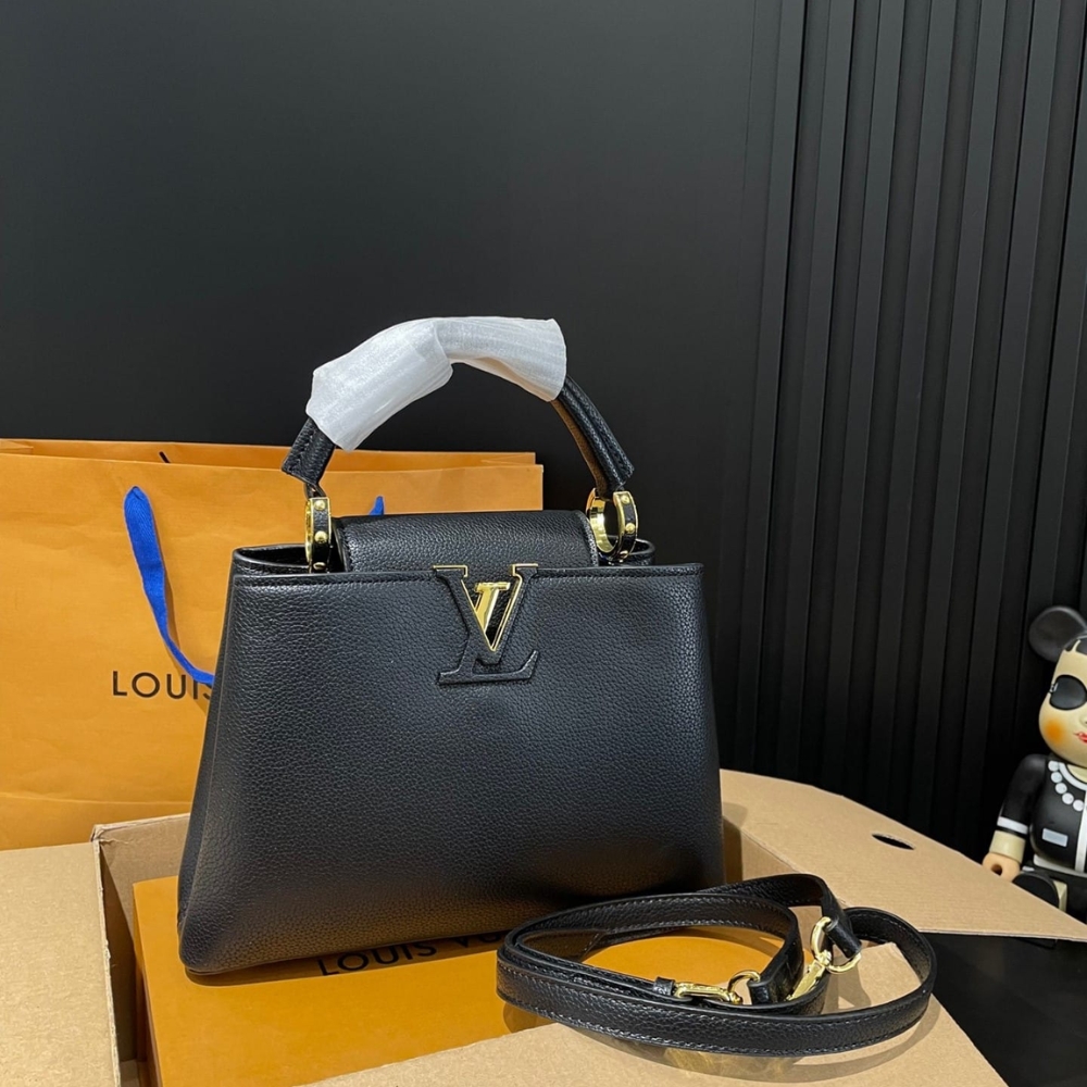 LOUIS VUITTON CAPUCINES BB BAG BLACK 27CM M94755 - Image 2