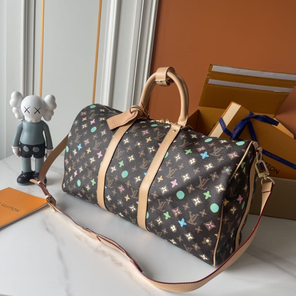 Louis Vuitton Keepall Bandoulière 50 Monogram Craggy Chocolate 50Cm M24901 - Image 6