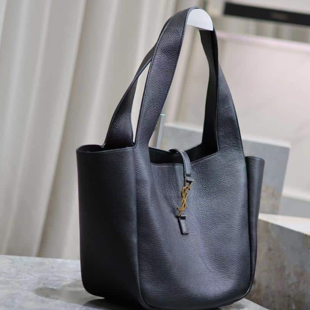 SAINT LAURENT LE 5 À 7 BEA IN GRAINED LEATHER BLACK 50CM 763435AADUU1000 - Image 2