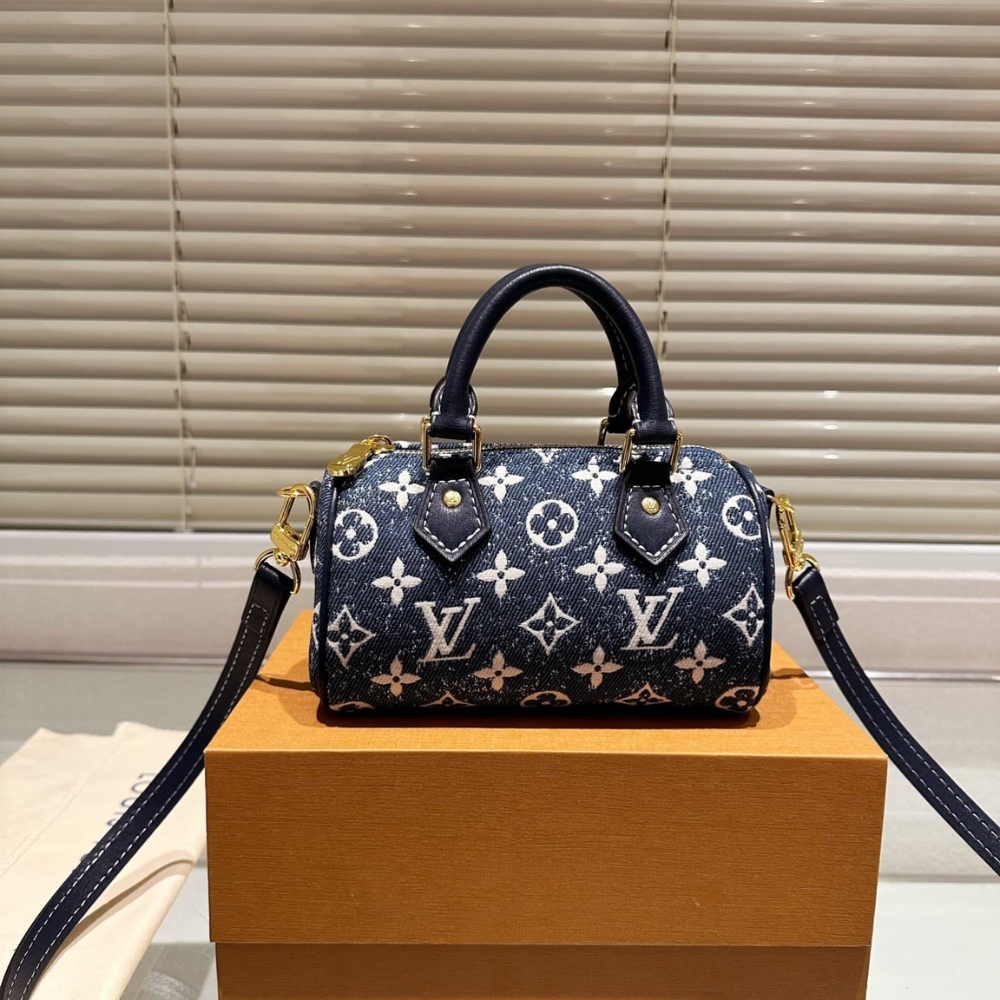 LOUIS VUITTON NANO SPEEDY DENIM BLUE 17CM M81168 - Image 2