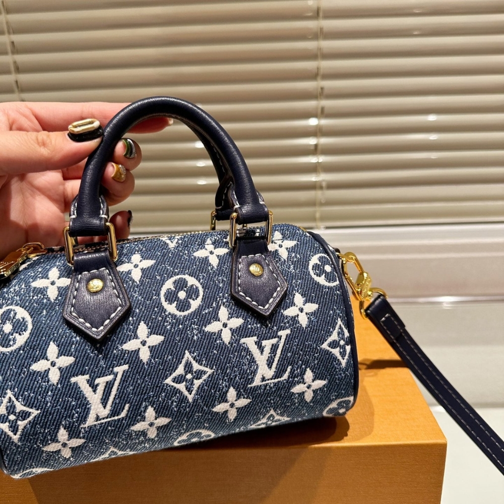 LOUIS VUITTON NANO SPEEDY DENIM BLUE 17CM M81168 - Image 3