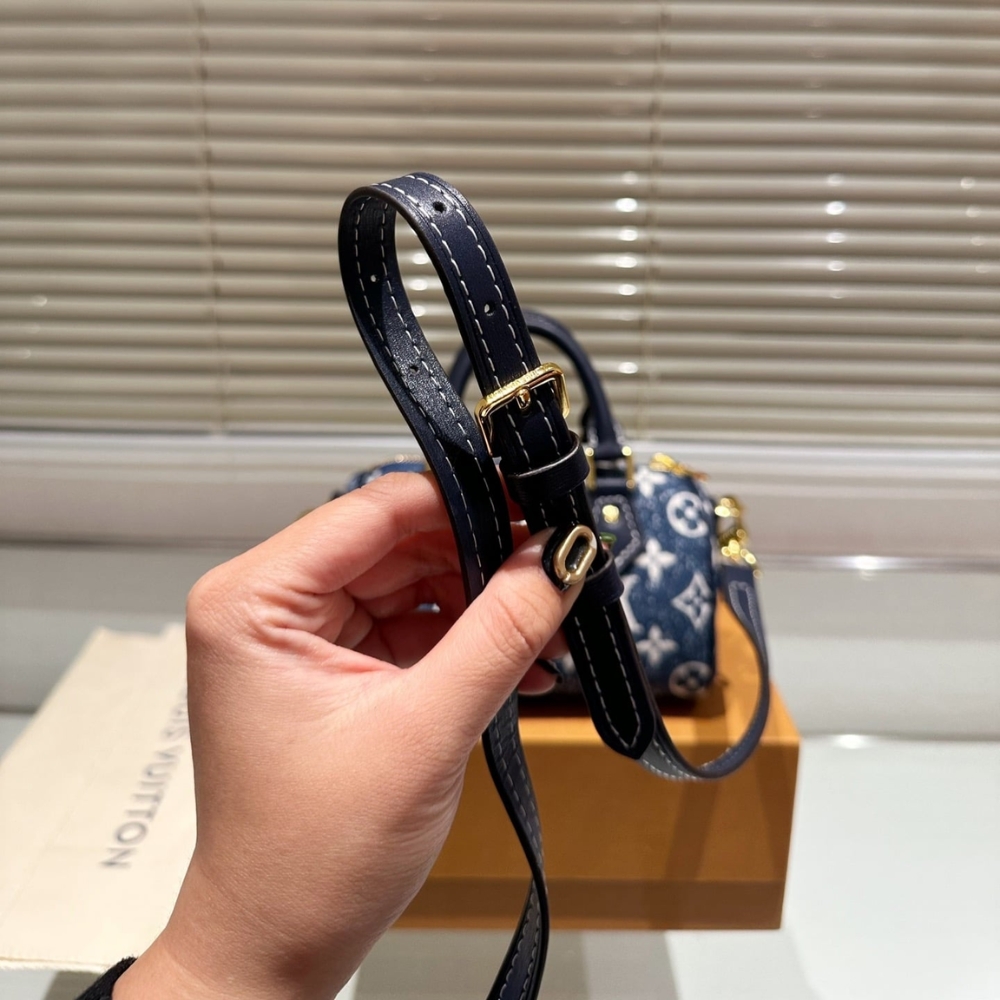 LOUIS VUITTON NANO SPEEDY DENIM BLUE 17CM M81168 - Image 6