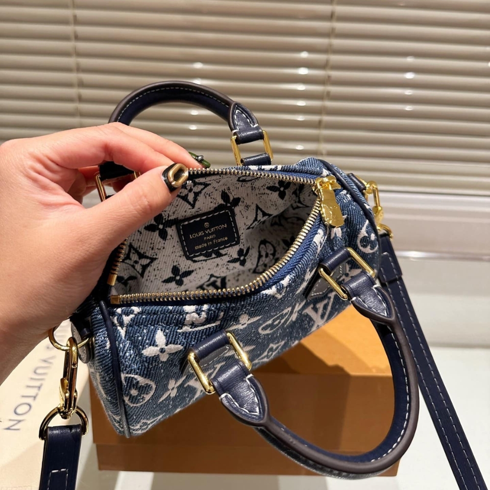 LOUIS VUITTON NANO SPEEDY DENIM BLUE 17CM M81168 - Image 8