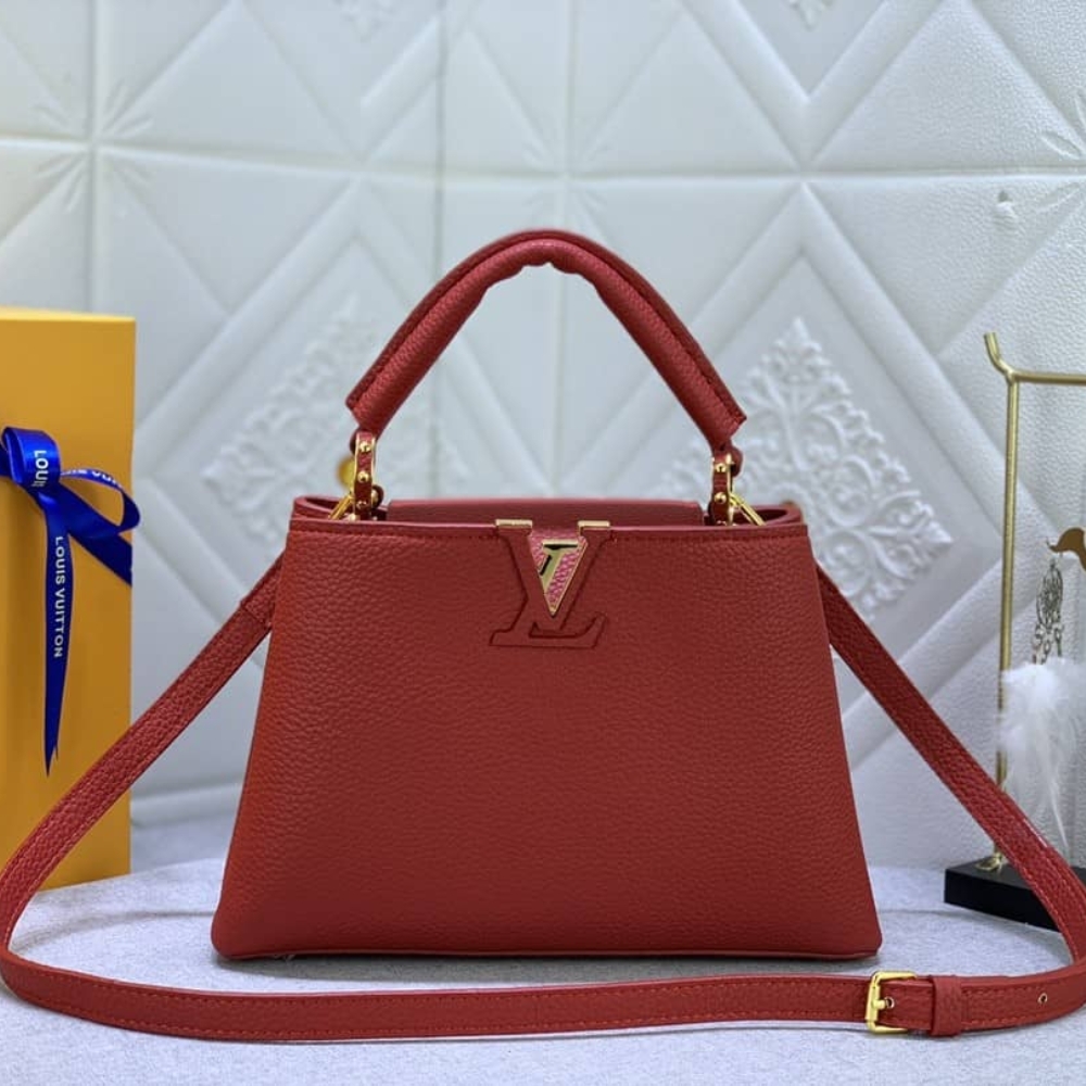 LOUIS VUITTON CAPUCINES BB BAG SCARLET RED 27CM M52689 - Image 2