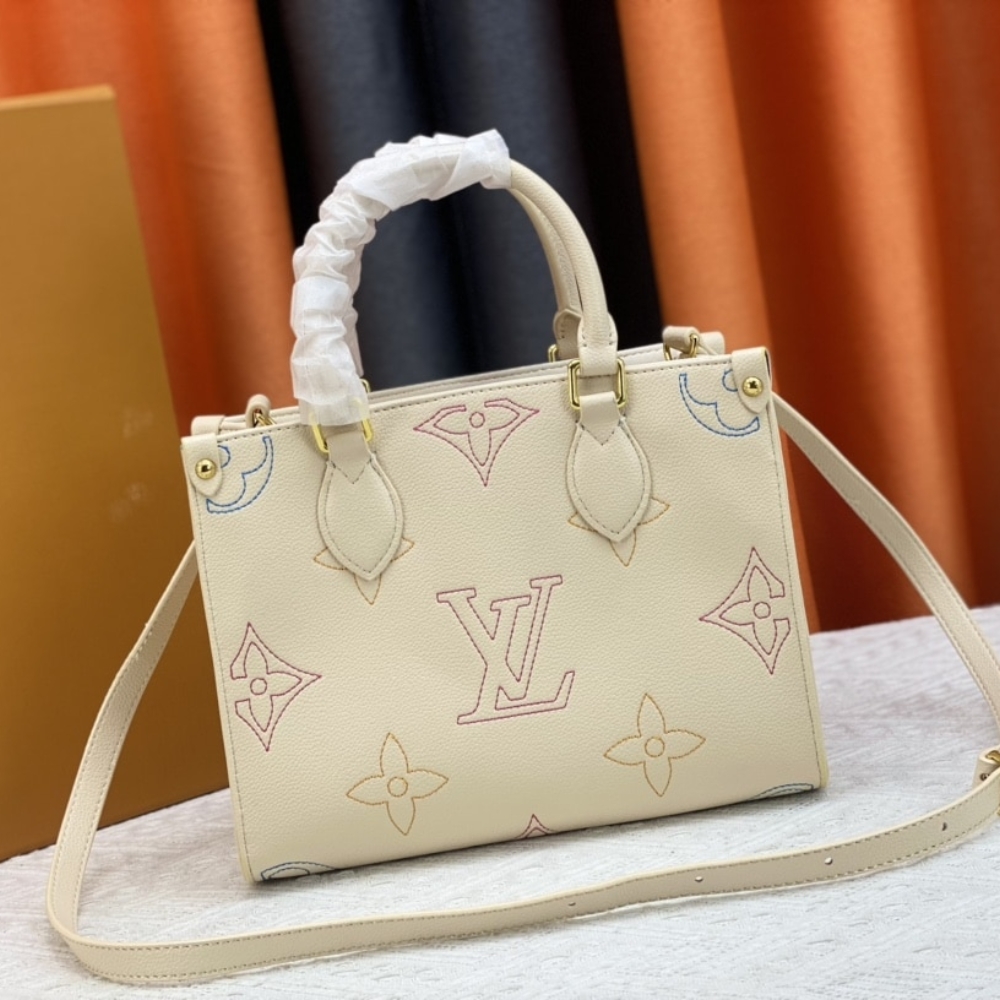 LOUIS VUITTON ONTHEGO PM MONOGRAM PATTERN BEIGE 25CM M46629 - Image 8