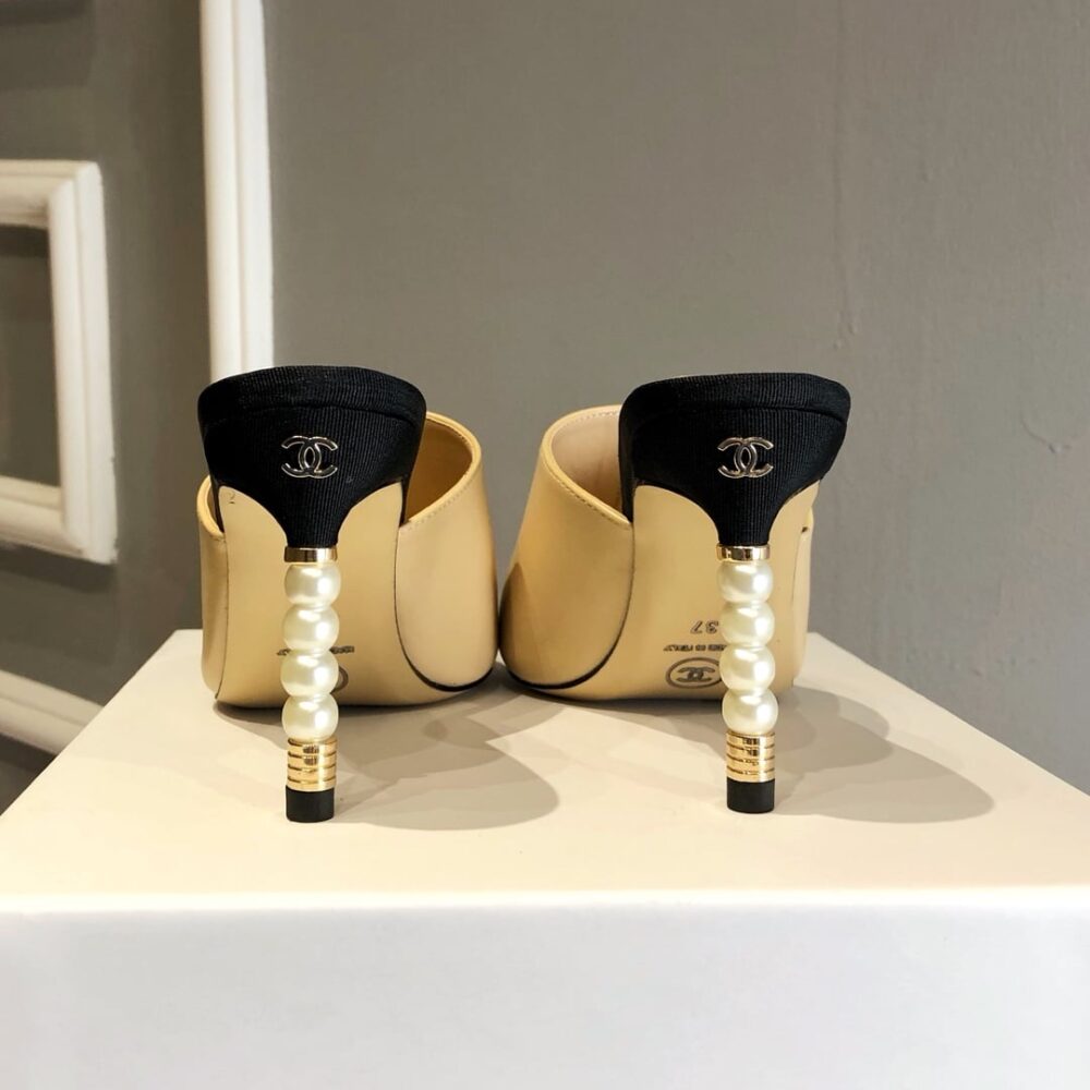 CHANEL MULES GROSGRAIN BEIGE - Image 2