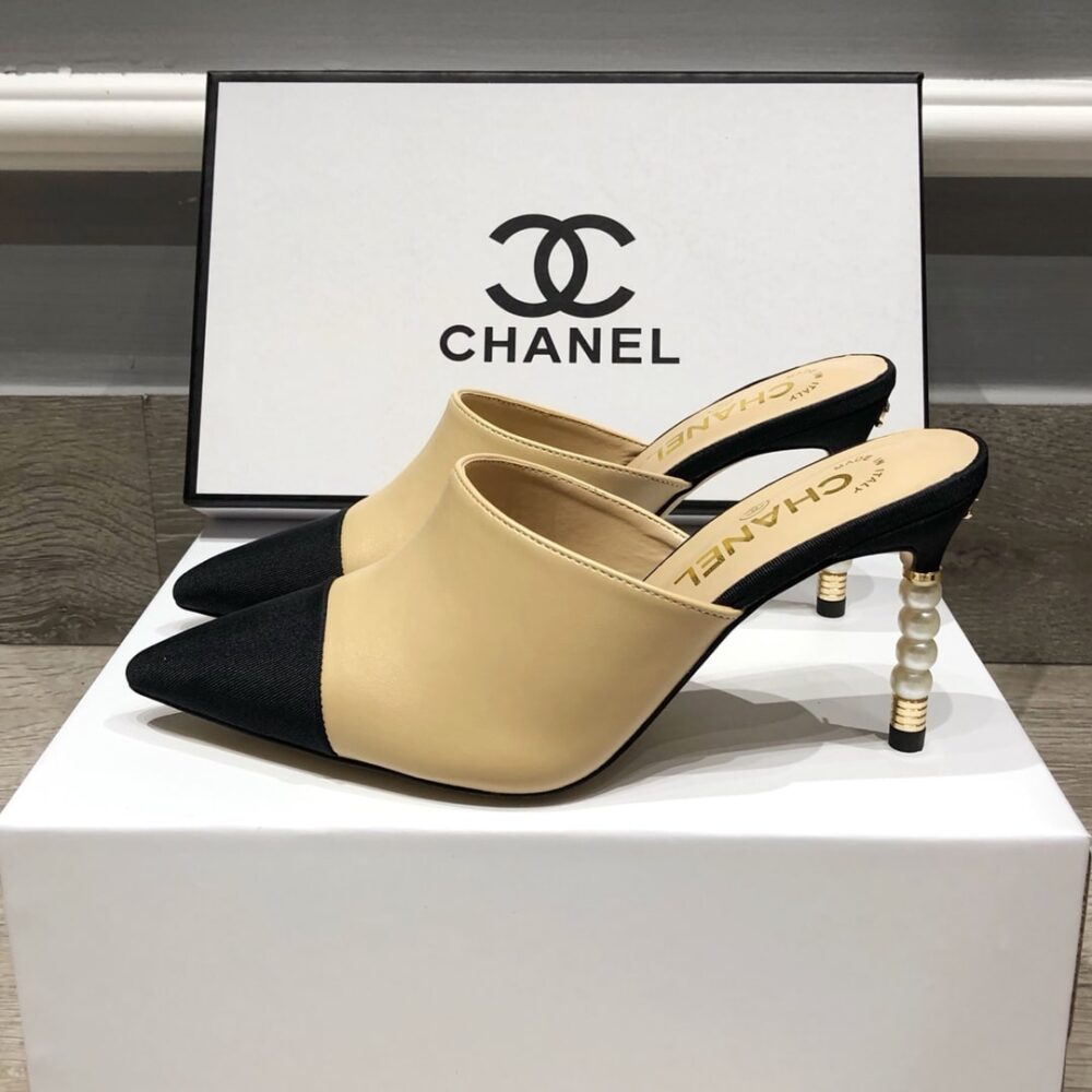 CHANEL MULES GROSGRAIN BEIGE - Image 3