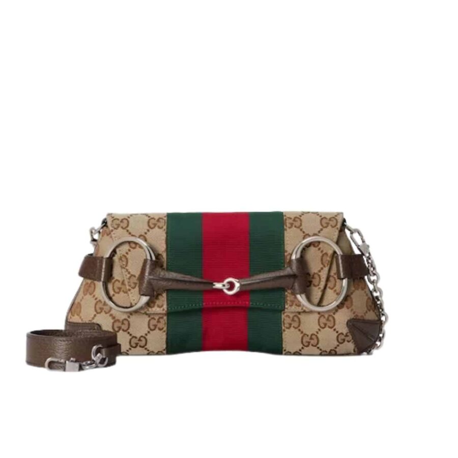 GUCCI HORSEBIT CHAIN SMALL SHOULDER BAG BEIGE 29CM ‎764339 FACM2 8747