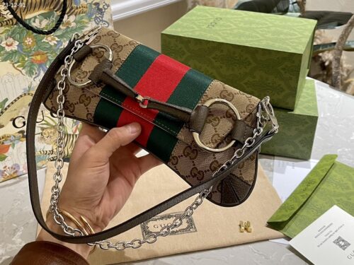 Alternative view of Gucci Horsebit Chain Small Shoulder Bag Beige 29Cm ‎764339 Facm2 8747