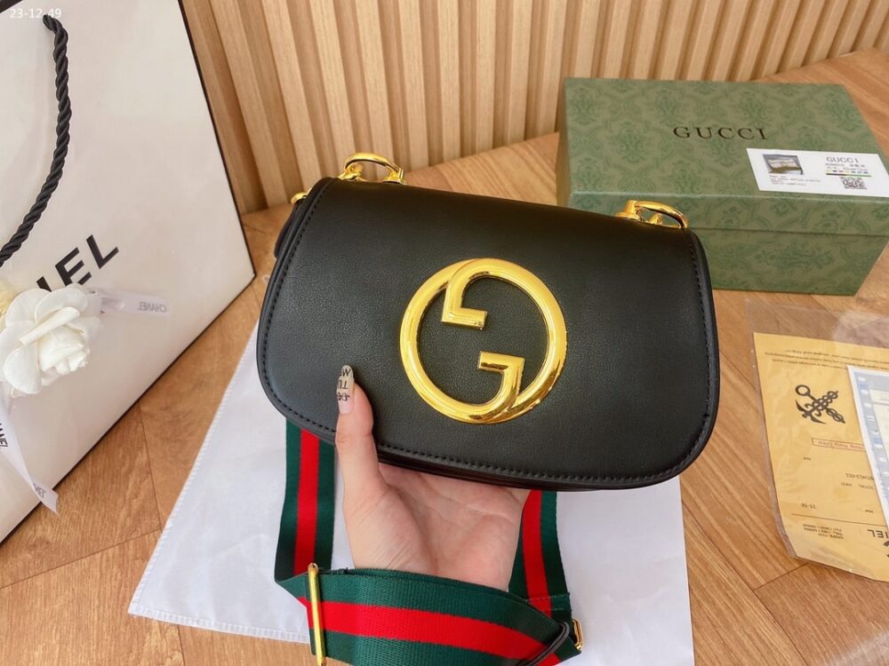 GUCCI BLONDIE MINI BAG BLACK 22CM 698643 UXXAG 1064 - Image 2