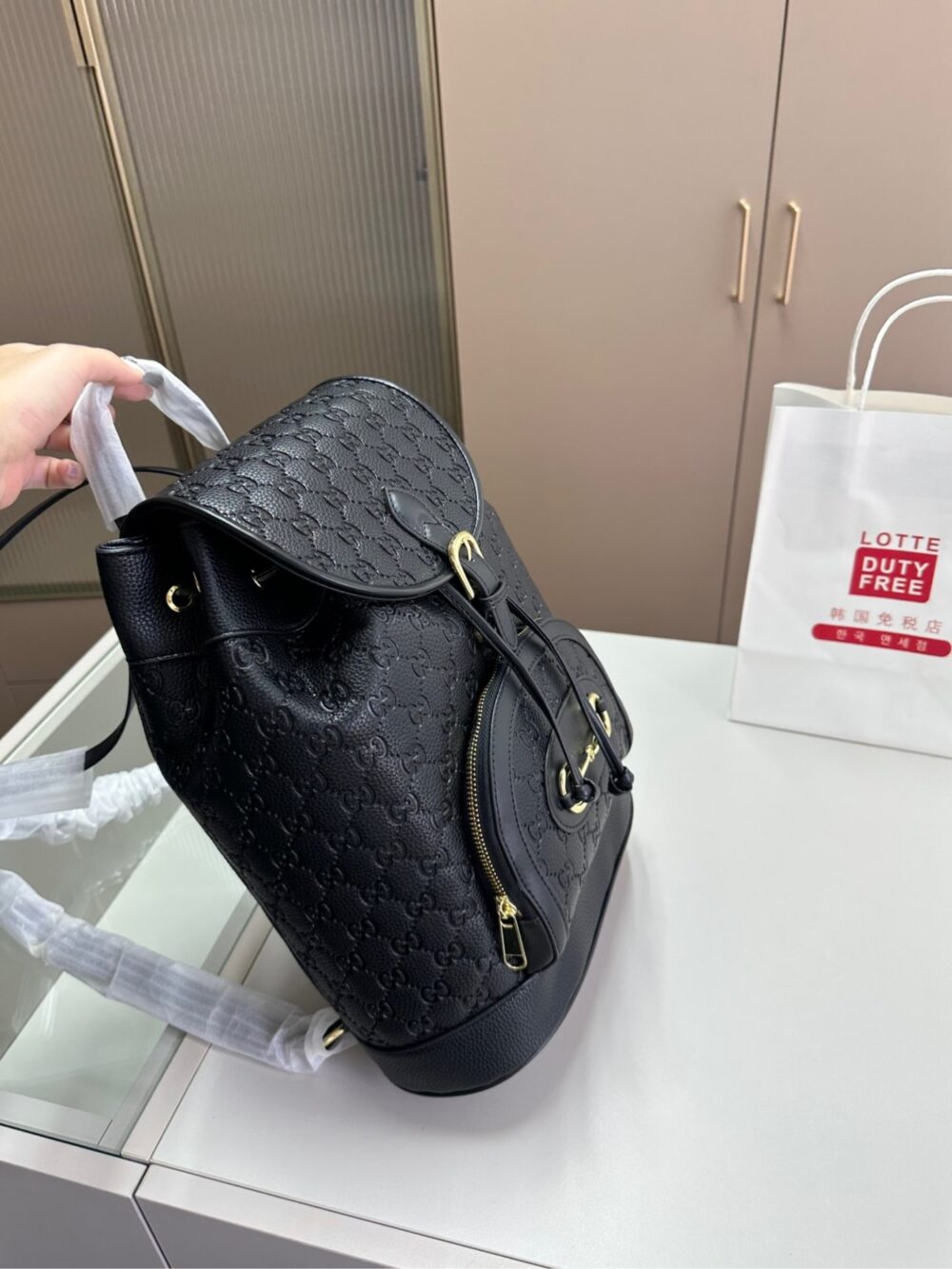 GUCCI 1955 HORSEBIT BACKPACK LARGE ALL BLACK 27CM - Image 2