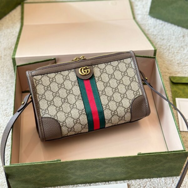 GUCCI OPHIDIA GG MESSENGER BAG BEIGE EBONY 25CM 752581 96IWT 8745 - Image 2