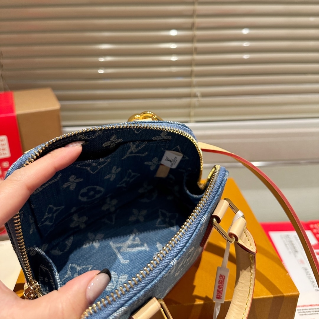 Louis Vuitton Nano Alma Monogram Canvas Denim Blue 16Cm - Image 8