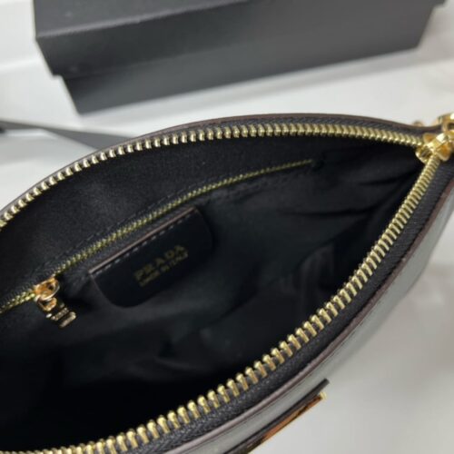 Alternative view of Prada Leather Mini Shoulder Bag Black 21Cm 1Bh212 2Aix F0002 V Nvm