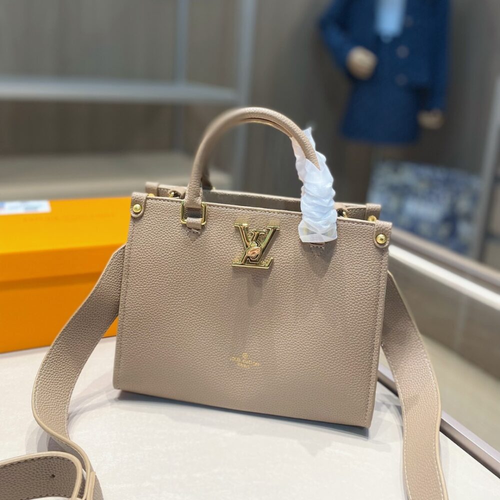 LOUIS VUITTON LOCK AND GO BAGS DARK BEIGE 24CM - Image 2