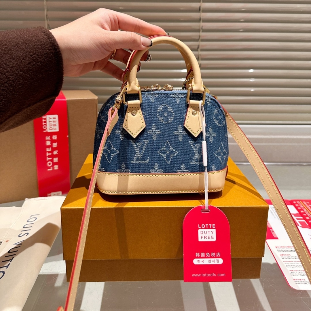 Louis Vuitton Nano Alma Monogram Canvas Denim Blue 16Cm - Image 2