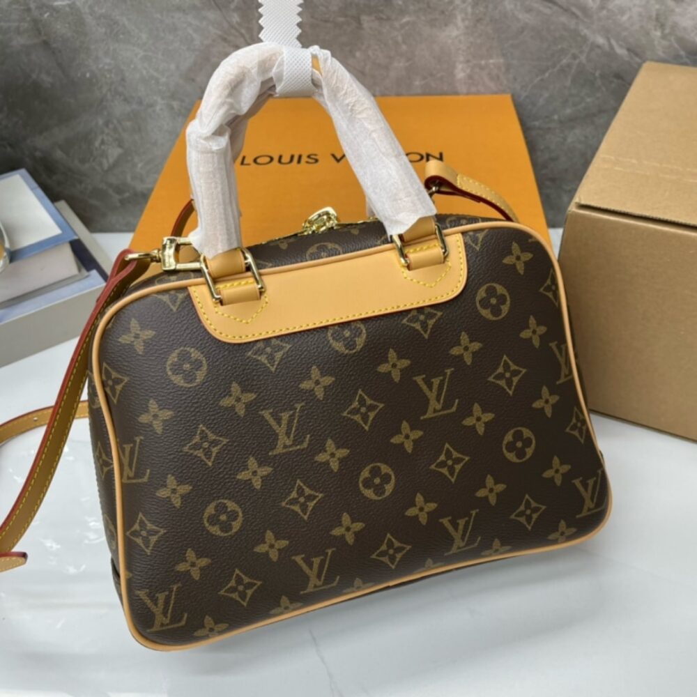 LOUIS VUITTON MONOGRAM DEAUVILLE BOSTON BROWN 28CM M42228 - Image 3