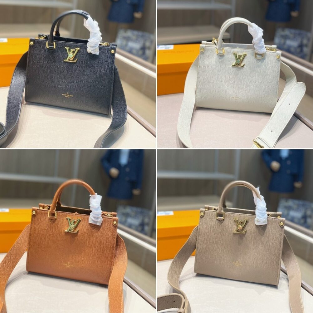 LOUIS VUITTON LOCK AND GO BAGS DARK BEIGE 24CM - Image 8