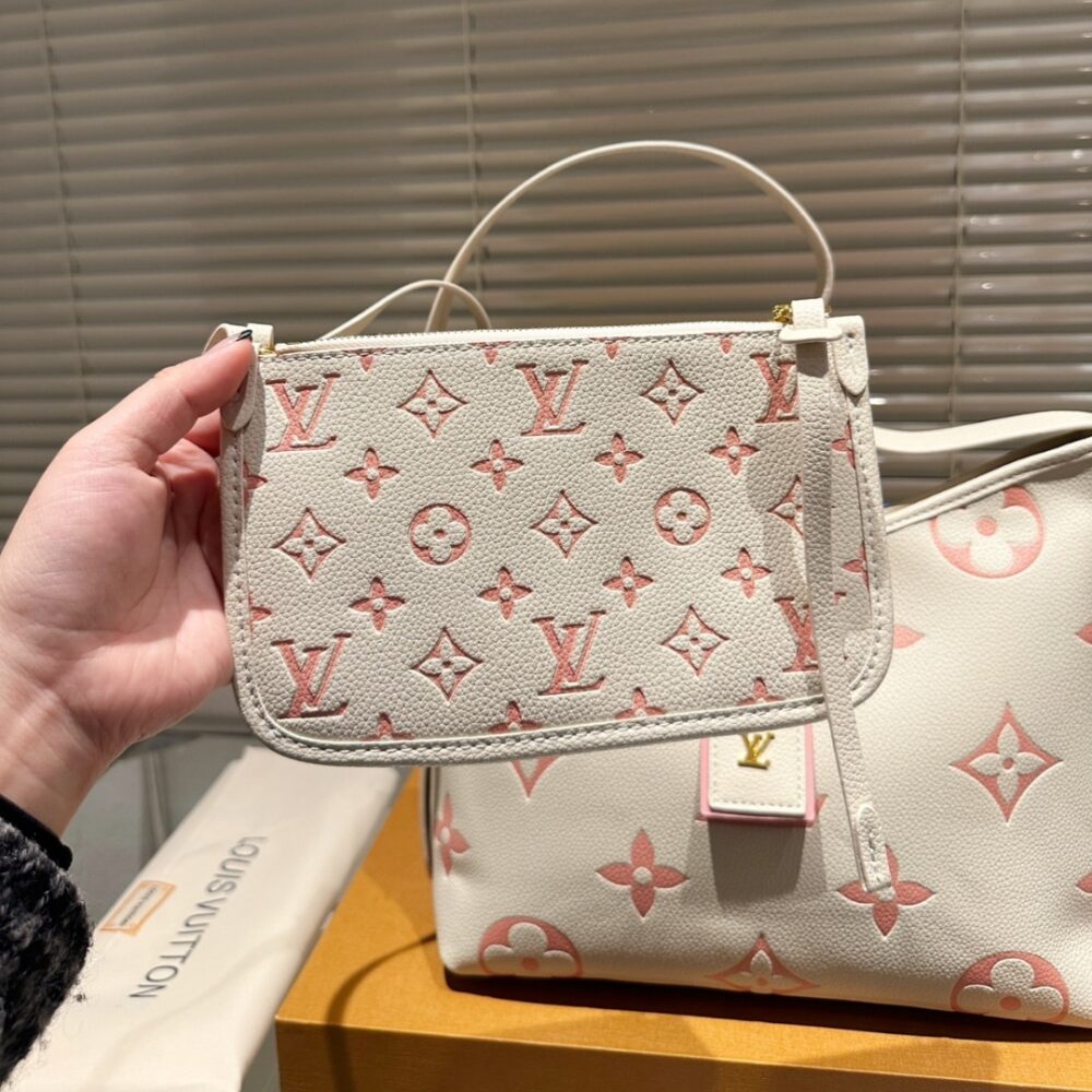 LOUIS VUITTON CARRYALL PM BICOLOR LATTE 30CM M24141 - Image 4