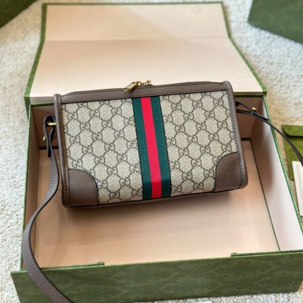 GUCCI OPHIDIA GG MESSENGER BAG BEIGE EBONY 25CM 752581 96IWT 8745 - Image 5