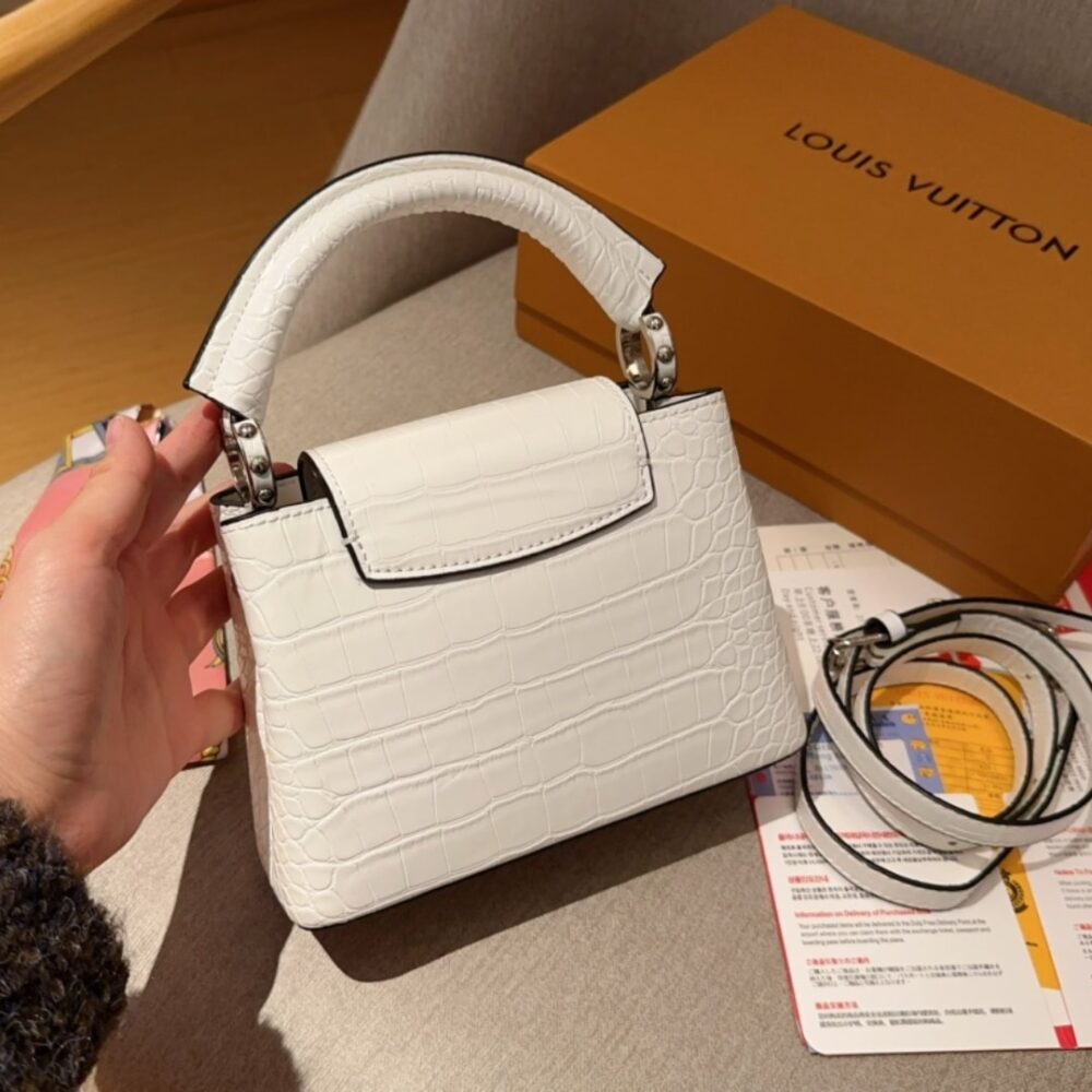 LOUIS VUITTON CAPUCINES MINI WHITE 21CM N93701 - Image 5