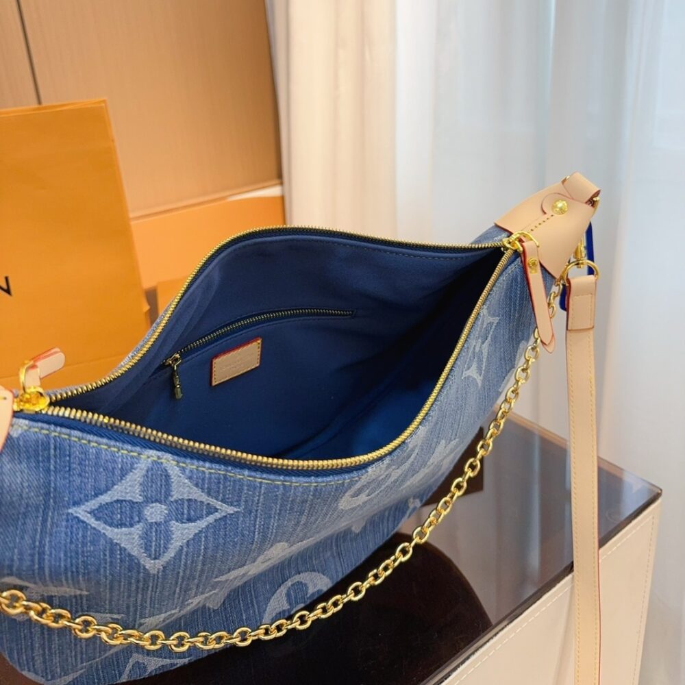 LOUIS VUITTON LOOP HOBO MONOGRAM DENIM BAG BLUE 35CM - Image 4
