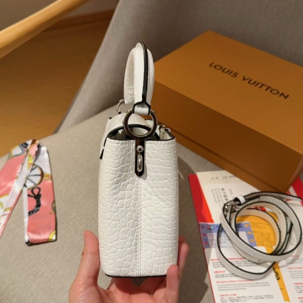 LOUIS VUITTON CAPUCINES MINI WHITE 21CM N93701 - Image 7