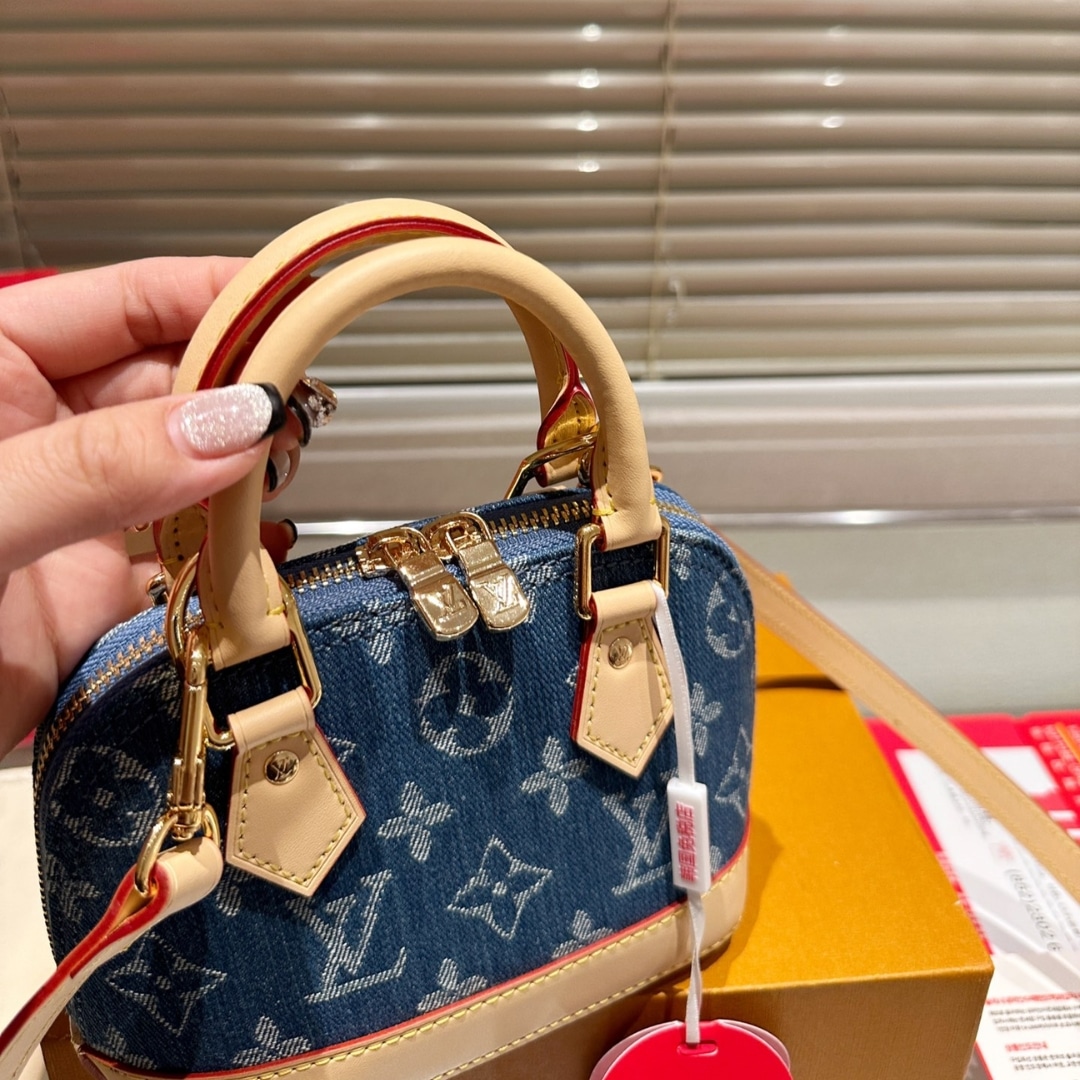 Louis Vuitton Nano Alma Monogram Canvas Denim Blue 16Cm - Image 4