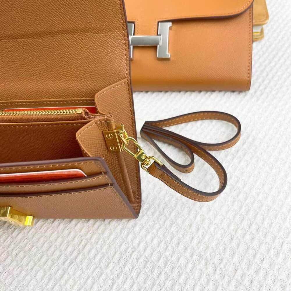 HERMES CONSTANCE WALLET TO GO GOLD EPSOM GOLD HARDWARE 21CM - Image 3
