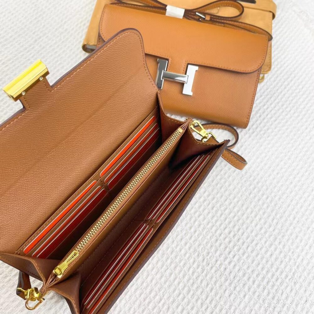 HERMES CONSTANCE WALLET TO GO GOLD EPSOM GOLD HARDWARE 21CM - Image 4