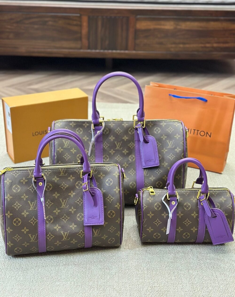 LOUIS VUITTON KEEPALL BANDOULIÈRE VIOLET FONCE 40CM M46775 - Image 2