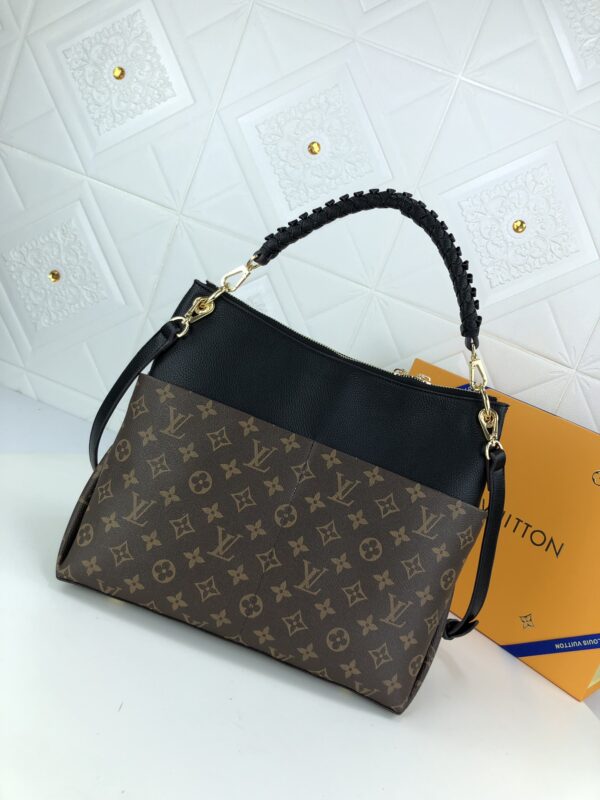 LOUIS VUITTON MAIDA HOBO HANDBAG BLACK MONOGRAM 33CM - Image 8