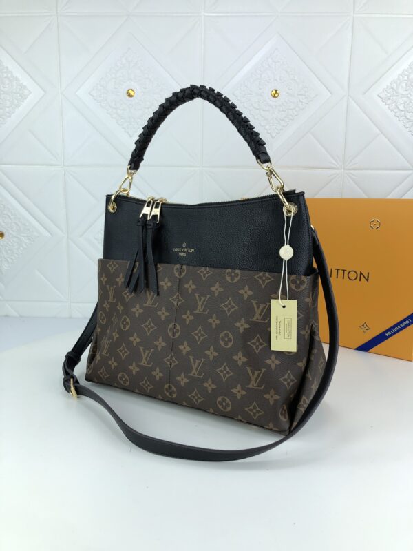 LOUIS VUITTON MAIDA HOBO HANDBAG BLACK MONOGRAM 33CM - Image 9