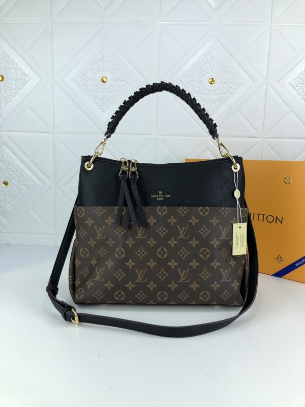 LOUIS VUITTON MAIDA HOBO HANDBAG BLACK MONOGRAM 33CM - Image 10