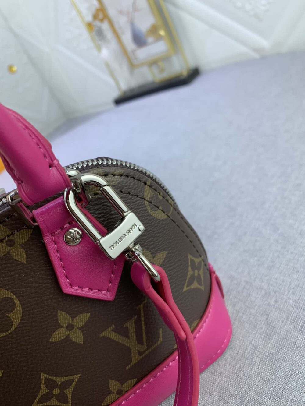 LOUIS VUITTON MINI ALMA MONOGRAM CANVAS MIX WITH PINK 18CM M83206 - Image 5