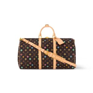LOUIS VUITTON KEEPALL BANDOULIÈRE MONOGRAM CRAGGY CHOCOLATE 40CM M24901