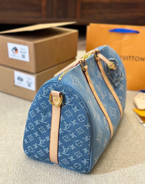 LOUIS VUITTON KEEPALL BANDOULIÈRE DENIM BLUE 45CM M24315 - Image 7