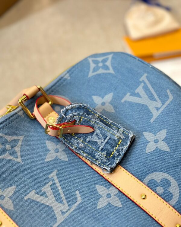 LOUIS VUITTON KEEPALL BANDOULIÈRE DENIM BLUE 45CM M24315 - Image 4