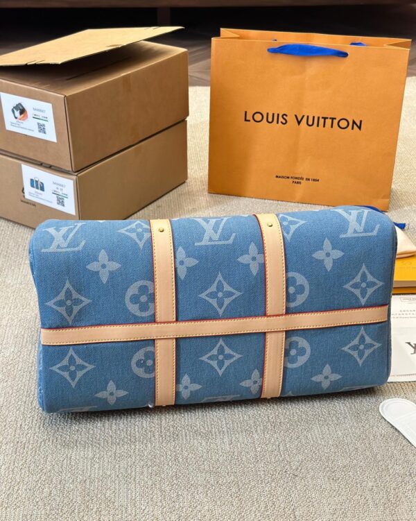 LOUIS VUITTON KEEPALL BANDOULIÈRE DENIM BLUE 45CM M24315 - Image 6