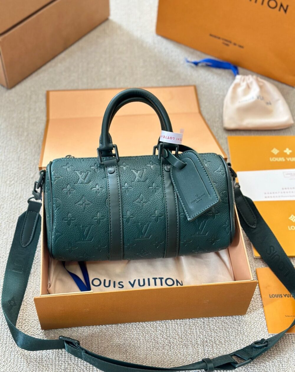 LOUIS VUITTON KEEPALL BANDOULIÈRE DARK GREEN 25CM M24432 - Image 2