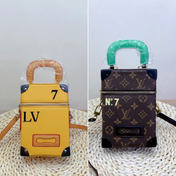 LOUIS VUITTON VERTICAL BOX TRUNK BAG MONOGRAM BROWN 13CM M59664 - Image 3