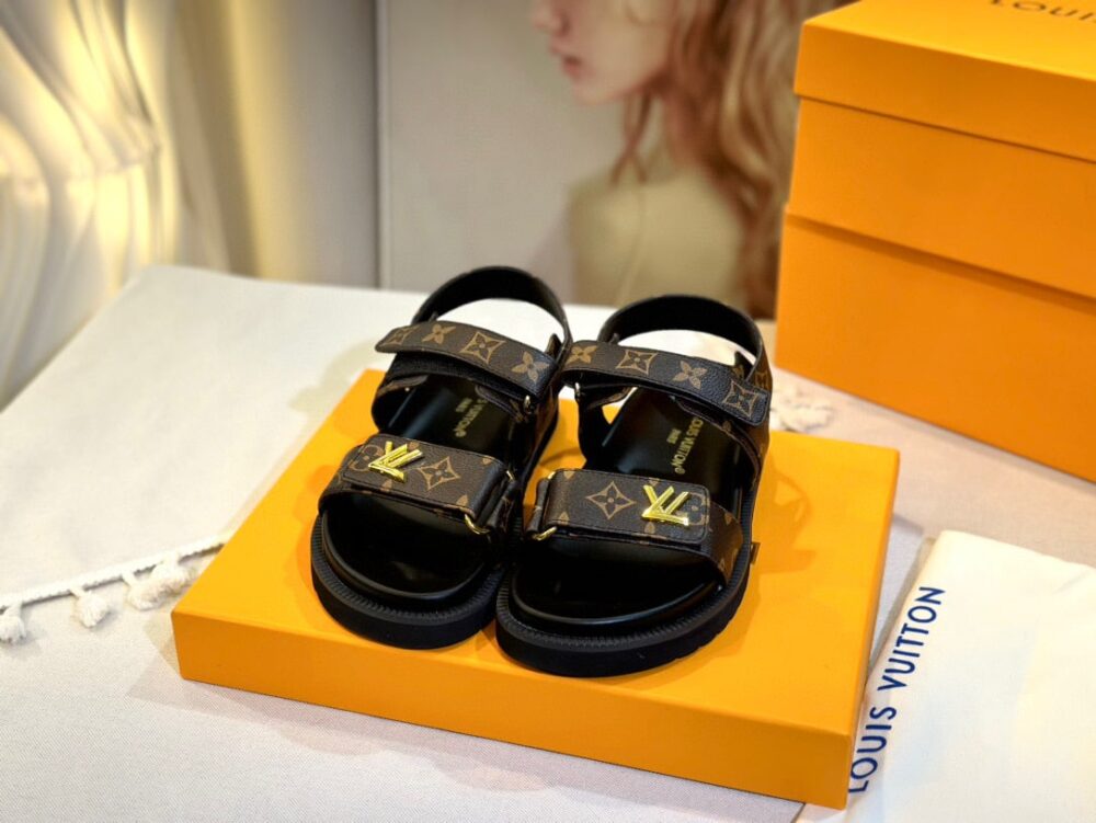 LOUIS VUITTON LV SUNSET FLAT COMFORT SANDAL CACAO BROWN 1ACMY5 - Image 2