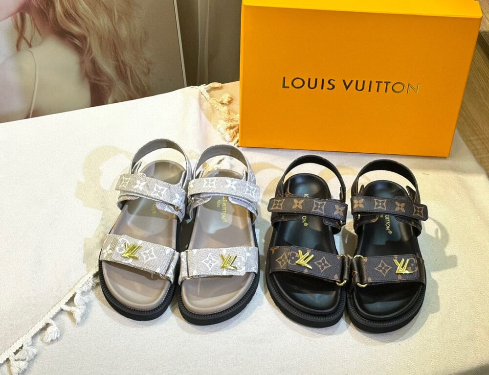 LOUIS VUITTON LV SUNSET FLAT COMFORT SANDAL CACAO BROWN 1ACMY5 - Image 4