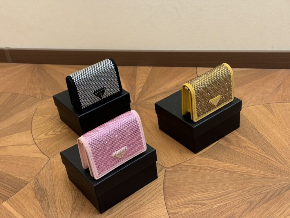 PRADA CARDHOLDER WITH SHOULDER STRAP AND CRYSTALS 13CM 1MR024 2AWL F0T7O - Image 10