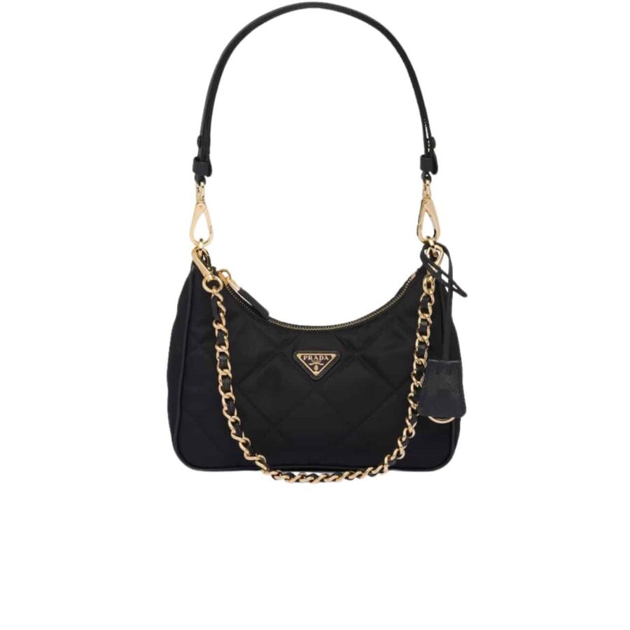 PRADA RE EDITION 1995 CHAÎNE RE NYLON MINI BAG BLACK 22CM 1BC204 2AOS F0002 V QOO