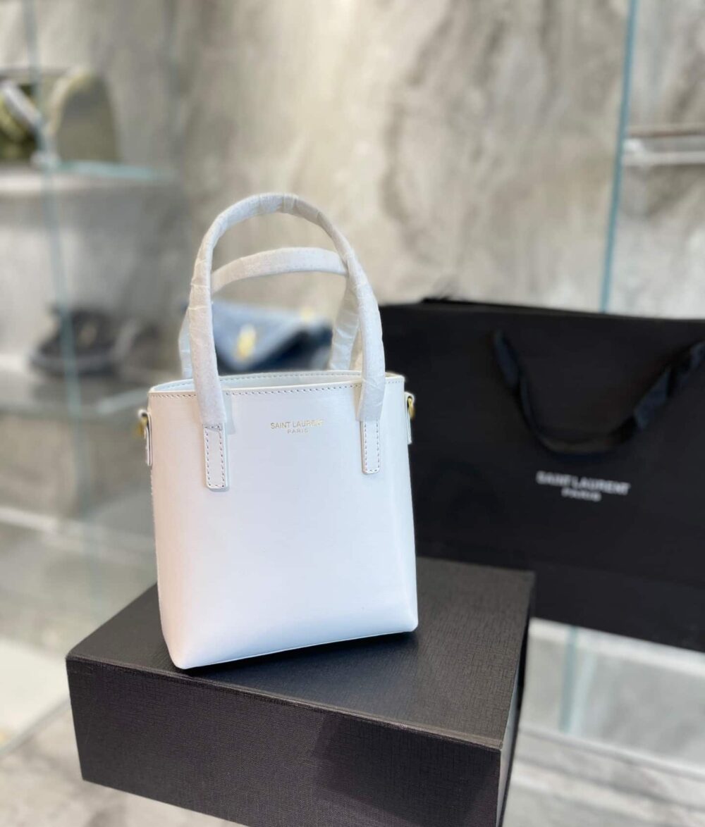 SAINT LAURENT TOY SHOPPING SAINT LAURENT IN BOX LEATHER WHITE 18CM 773995AADDI9207 - Image 2