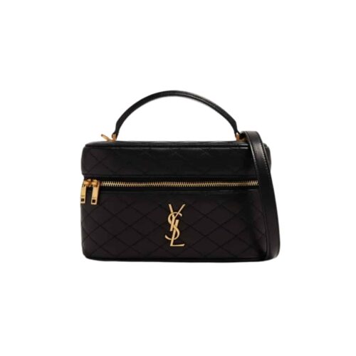Saint Laurent Gaby Vanity In Leather Black 18Cm 7667311EL071000